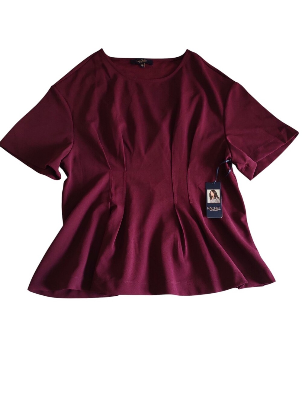 RACHEL Rachel Roy Large Gathered Short Sleeve Top